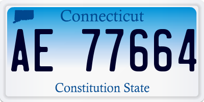CT license plate AE77664