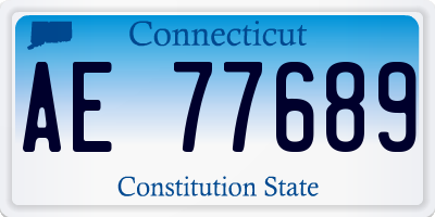 CT license plate AE77689