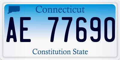 CT license plate AE77690