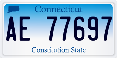 CT license plate AE77697