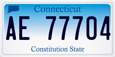 CT license plate AE77704
