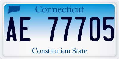CT license plate AE77705