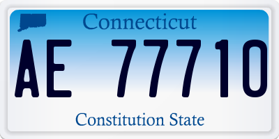 CT license plate AE77710