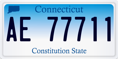 CT license plate AE77711