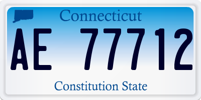 CT license plate AE77712