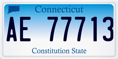 CT license plate AE77713