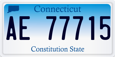 CT license plate AE77715