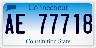 CT license plate AE77718
