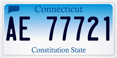 CT license plate AE77721