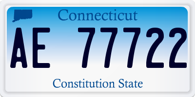 CT license plate AE77722