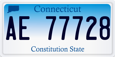 CT license plate AE77728