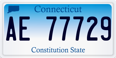 CT license plate AE77729