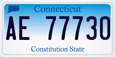 CT license plate AE77730