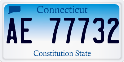 CT license plate AE77732