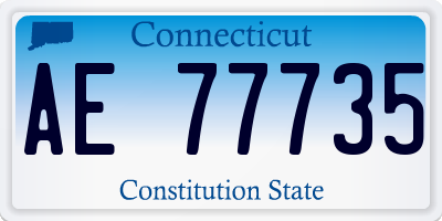 CT license plate AE77735