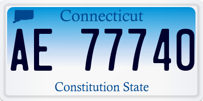 CT license plate AE77740