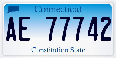 CT license plate AE77742
