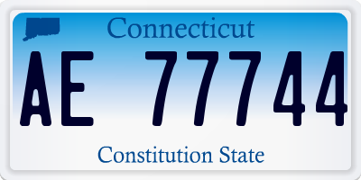 CT license plate AE77744