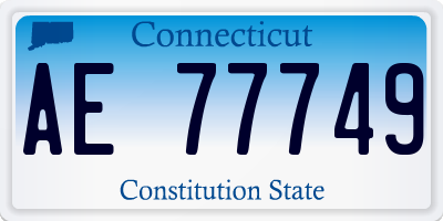 CT license plate AE77749
