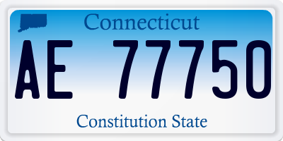 CT license plate AE77750