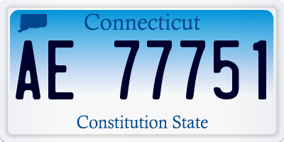 CT license plate AE77751