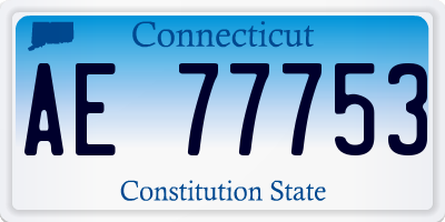 CT license plate AE77753