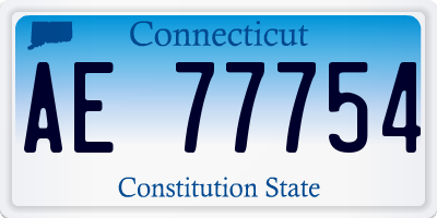 CT license plate AE77754