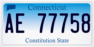 CT license plate AE77758