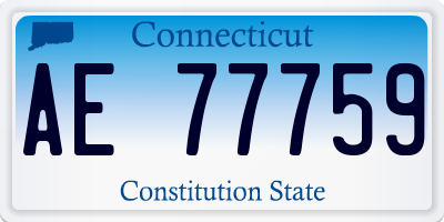 CT license plate AE77759