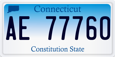 CT license plate AE77760