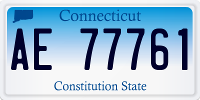 CT license plate AE77761