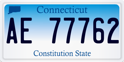 CT license plate AE77762