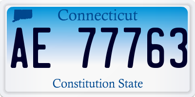 CT license plate AE77763