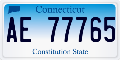 CT license plate AE77765