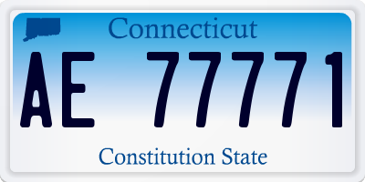 CT license plate AE77771