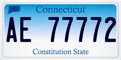 CT license plate AE77772