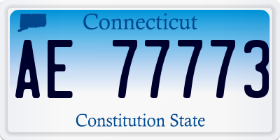 CT license plate AE77773