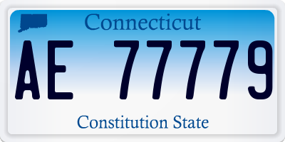 CT license plate AE77779