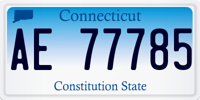 CT license plate AE77785