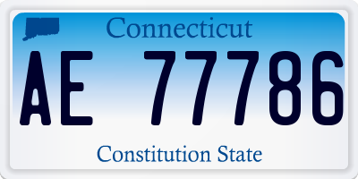 CT license plate AE77786