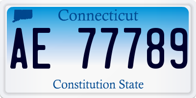 CT license plate AE77789