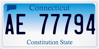 CT license plate AE77794
