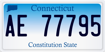 CT license plate AE77795