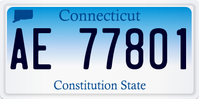 CT license plate AE77801