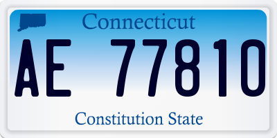 CT license plate AE77810