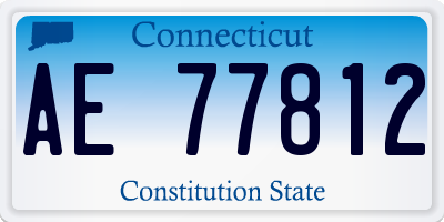 CT license plate AE77812