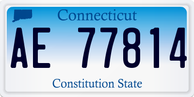 CT license plate AE77814