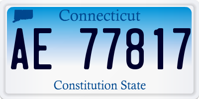 CT license plate AE77817
