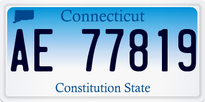 CT license plate AE77819