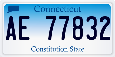 CT license plate AE77832